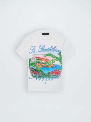 Camisetas Running Amiri Eden Rock Airbrush Hombre Blancas | 5819CPYKO