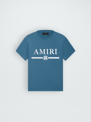 Camisetas Running Amiri M.A. Bar Logo Hombre Turquesa | 3702OGEUK