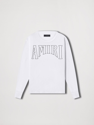 Camisetas Running Amiri Sun Long Sleeve Hombre Blancas | 3078CIJAP