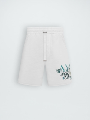 Pantalones Cortos Amiri Floral Logo Hombre Blancas | 8021CFQYD