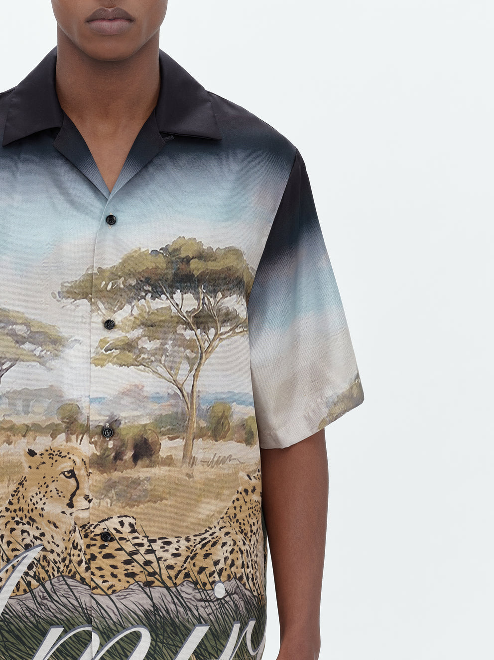 Camisas Amiri Cheetah Print Bowling Hombre Multicolor | 0465IPRJW