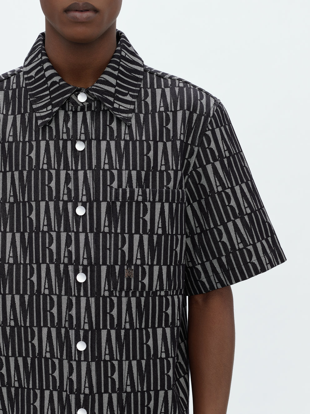 Camisas Amiri Jacquard Snap Up Sleeve Hombre Negras | 5489LVOWE
