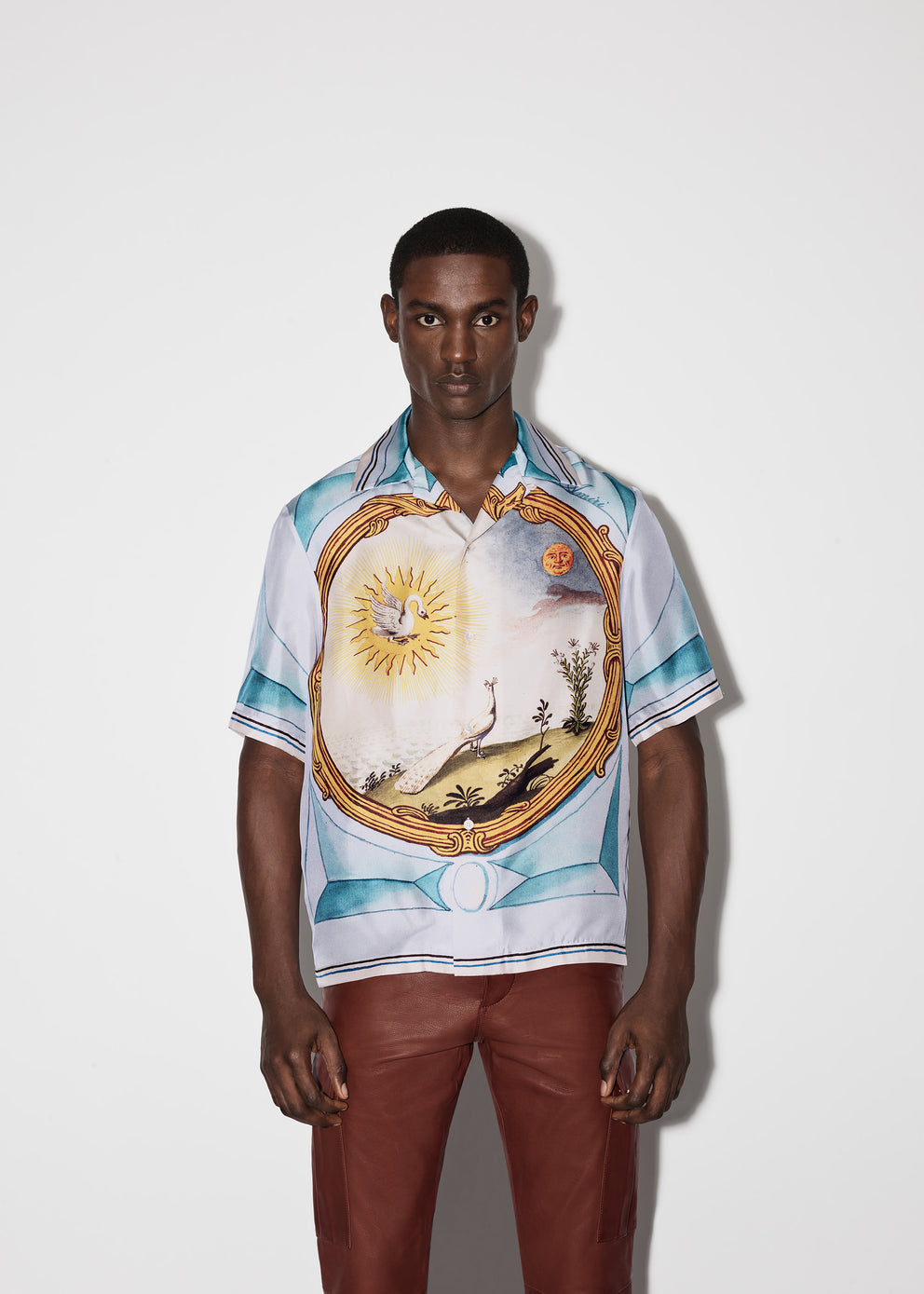 Camisas Amiri Landscape Frame Bowling Hombre Multicolor | 6039HUCPE