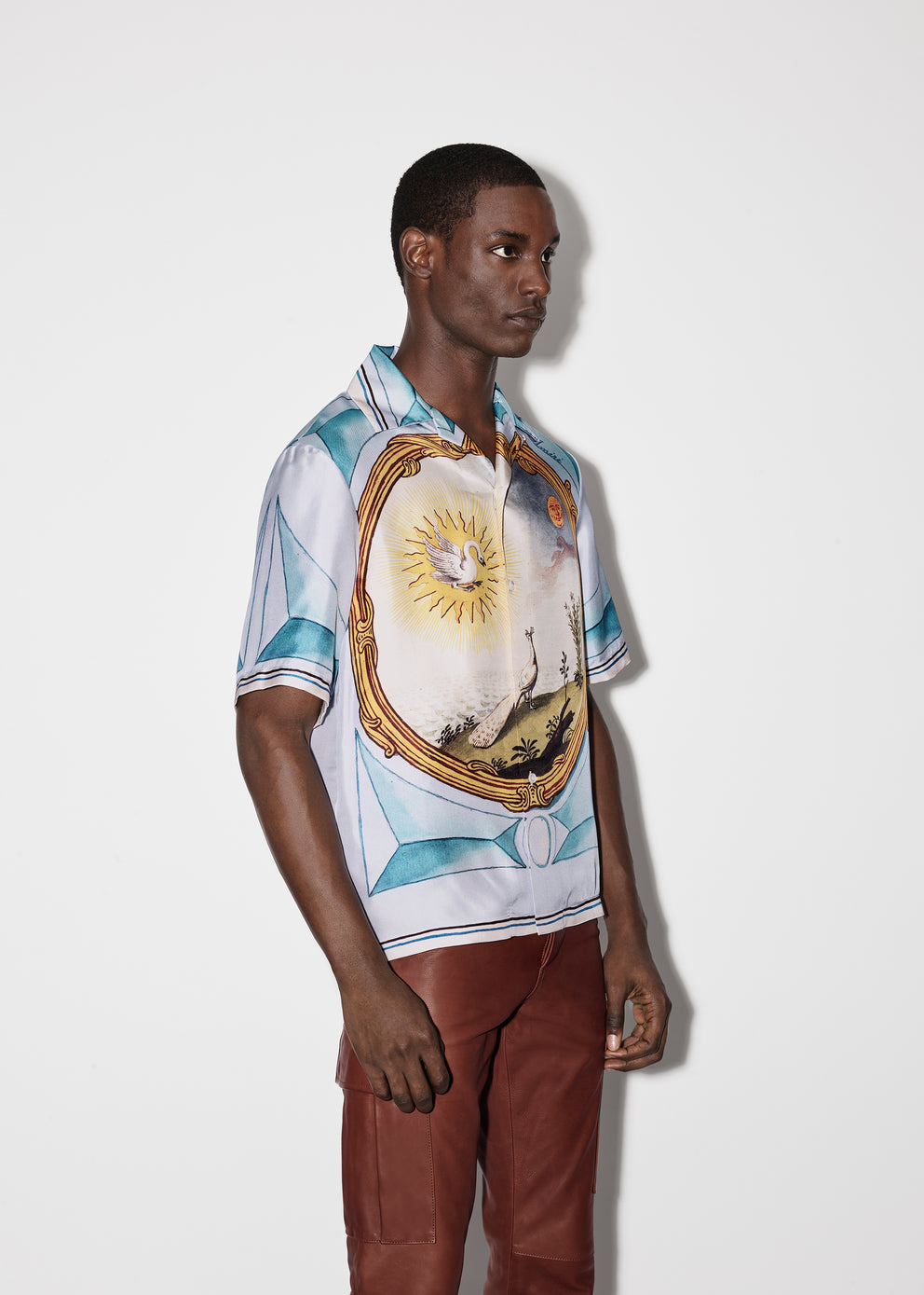 Camisas Amiri Landscape Frame Bowling Hombre Multicolor | 6039HUCPE