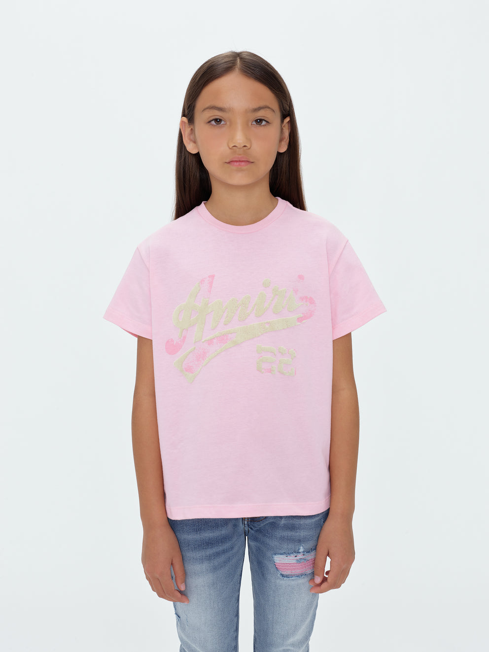 Camisetas Running Amiri 22 Niños Rosas | 1584HXBIY