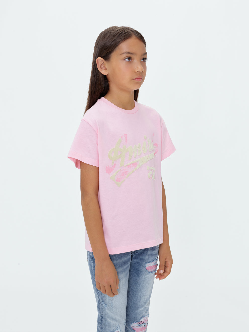 Camisetas Running Amiri 22 Niños Rosas | 1584HXBIY