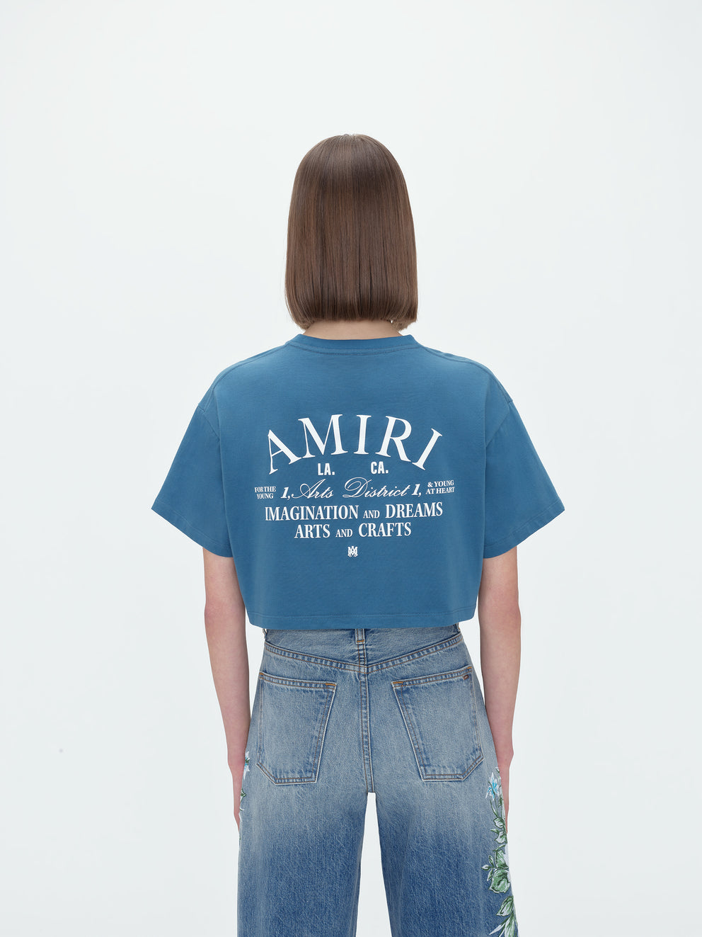 Camisetas Running Amiri Arts District Mujer Turquesa | 4621WXFRH