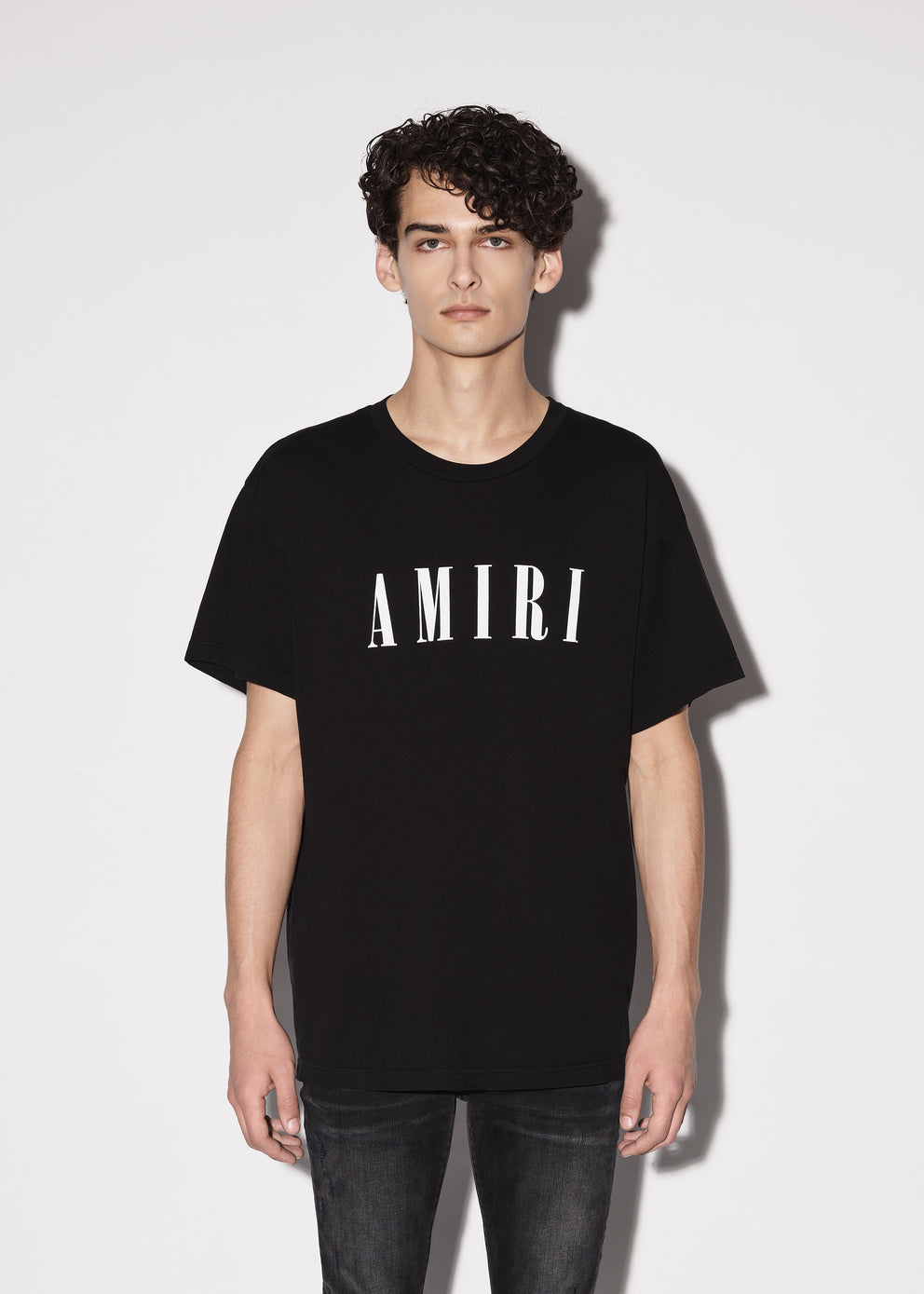 Camisetas Running Amiri Core Logo Hombre Negras | 0978BJZXF