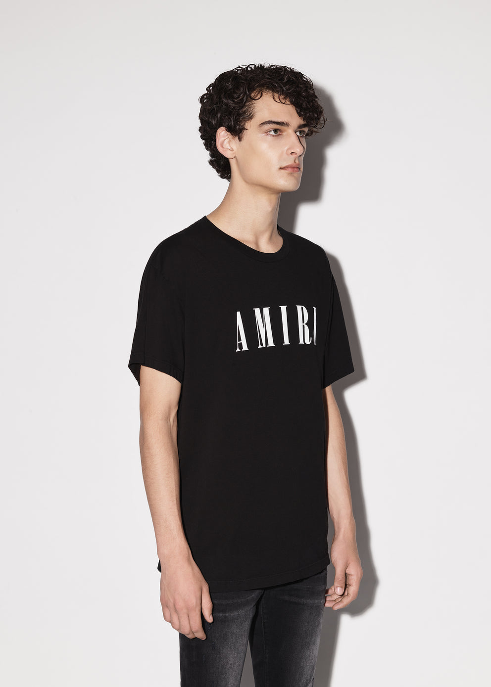 Camisetas Running Amiri Core Logo Hombre Negras | 0978BJZXF