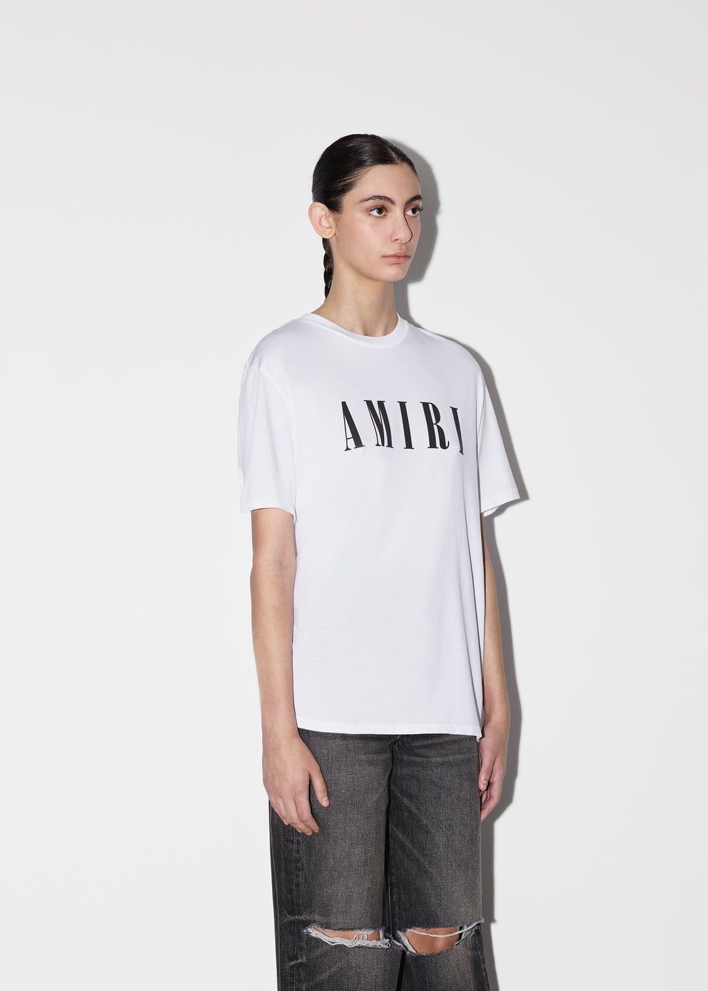 Camisetas Running Amiri Core Logo Mujer Blancas | 0912ESGWK