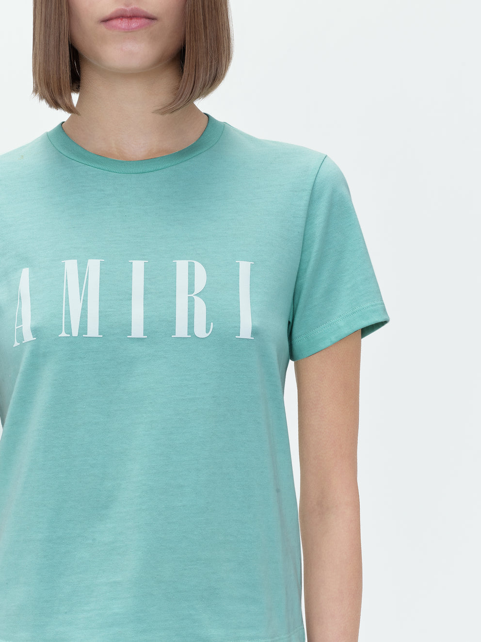 Camisetas Running Amiri Core Logo Mujer Verde | 5139RONGE