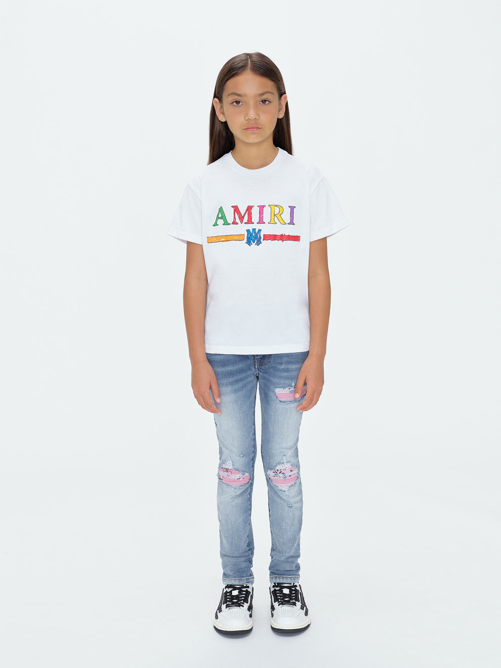 Camisetas Running Amiri Crayon Sketch Ma Bar Niños Blancas | 1059CDPXE
