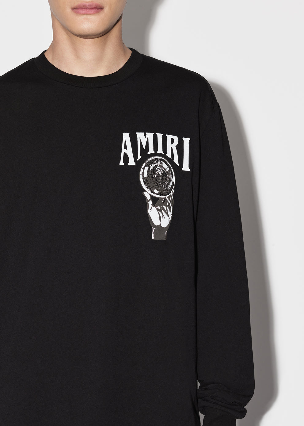 Camisetas Running Amiri Crystal Ball Long Sleeve Hombre Negras | 7194JUCLA