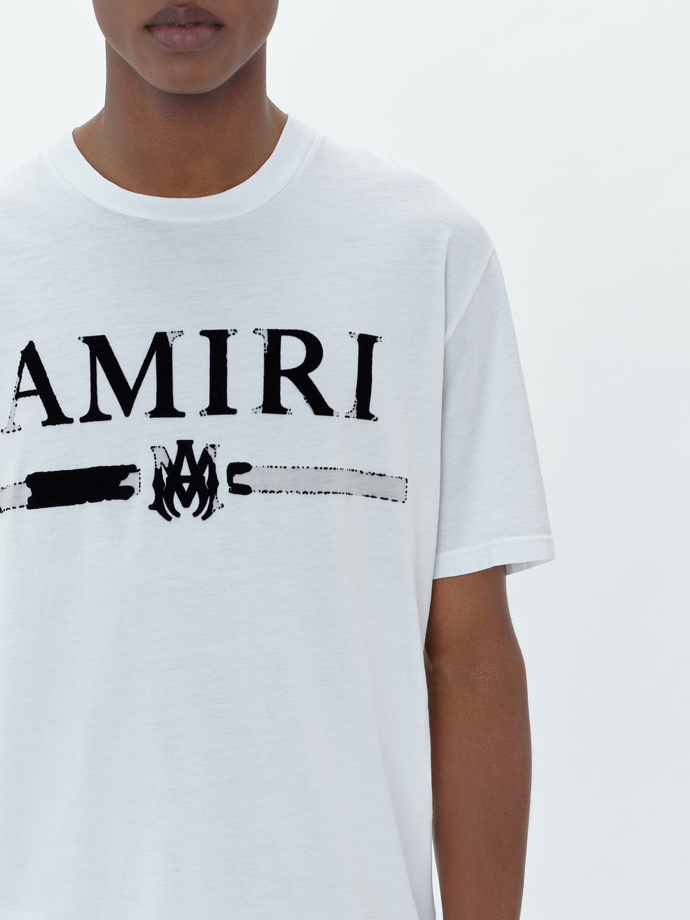 Camisetas Running Amiri M.A. Bar Applique Hombre Blancas | 6138FCNWQ