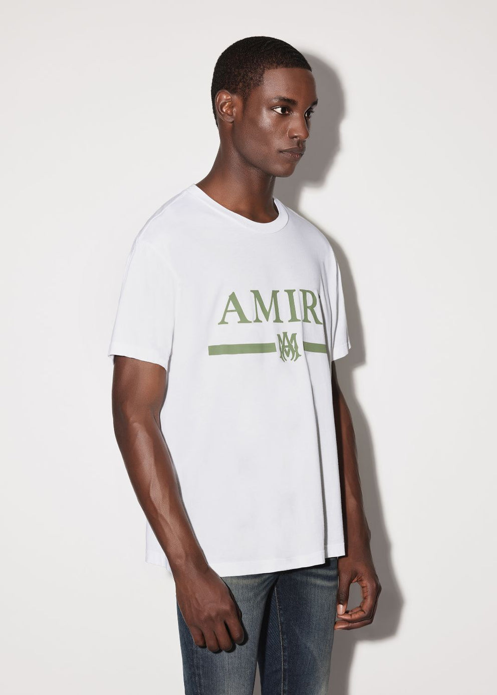 Camisetas Running Amiri Ma Bar Logo Hombre Blancas | 9385YROSC
