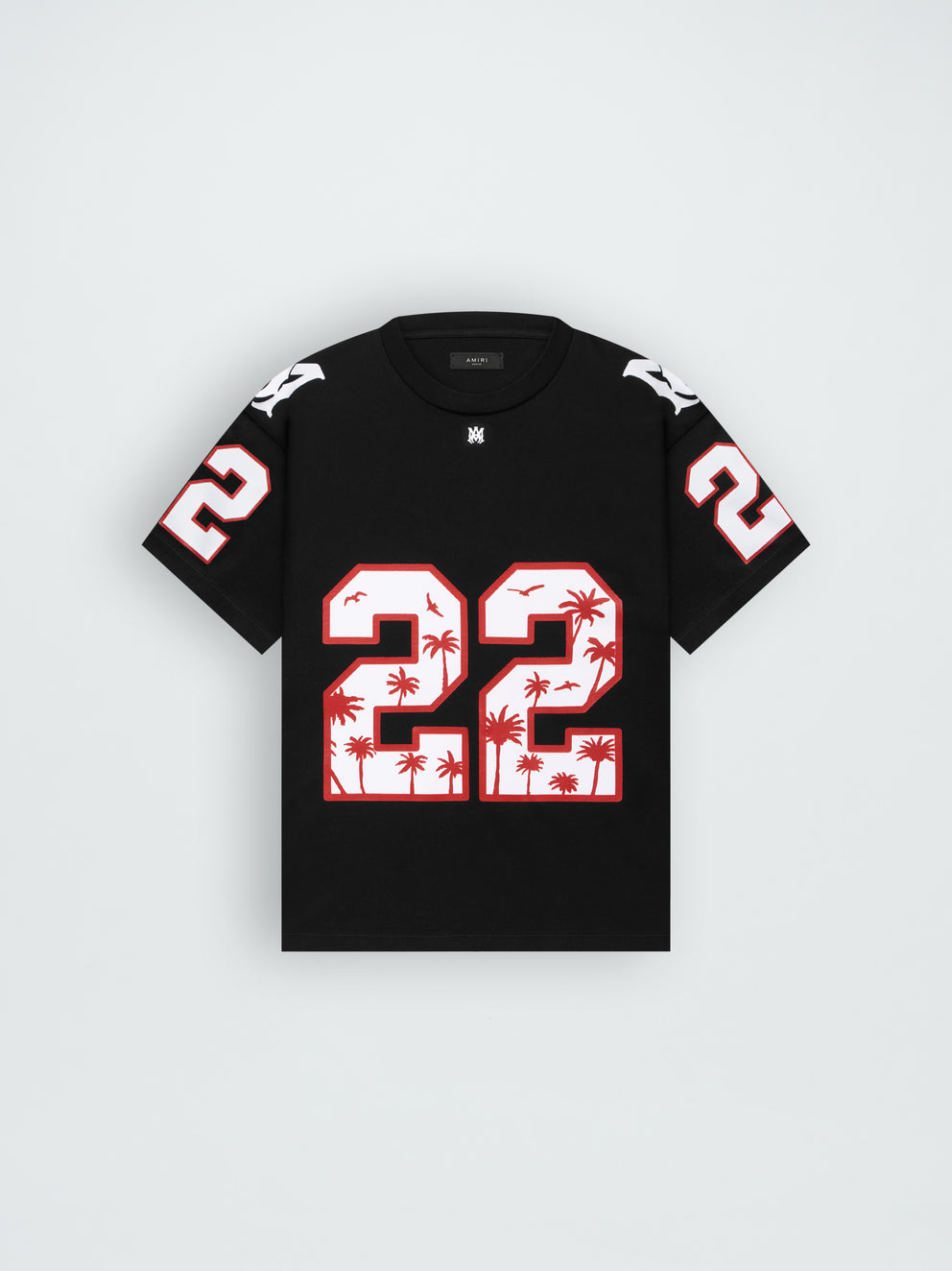 Camisetas Running Amiri Oversized 22 Football Hombre Negras | 9480EIKBT