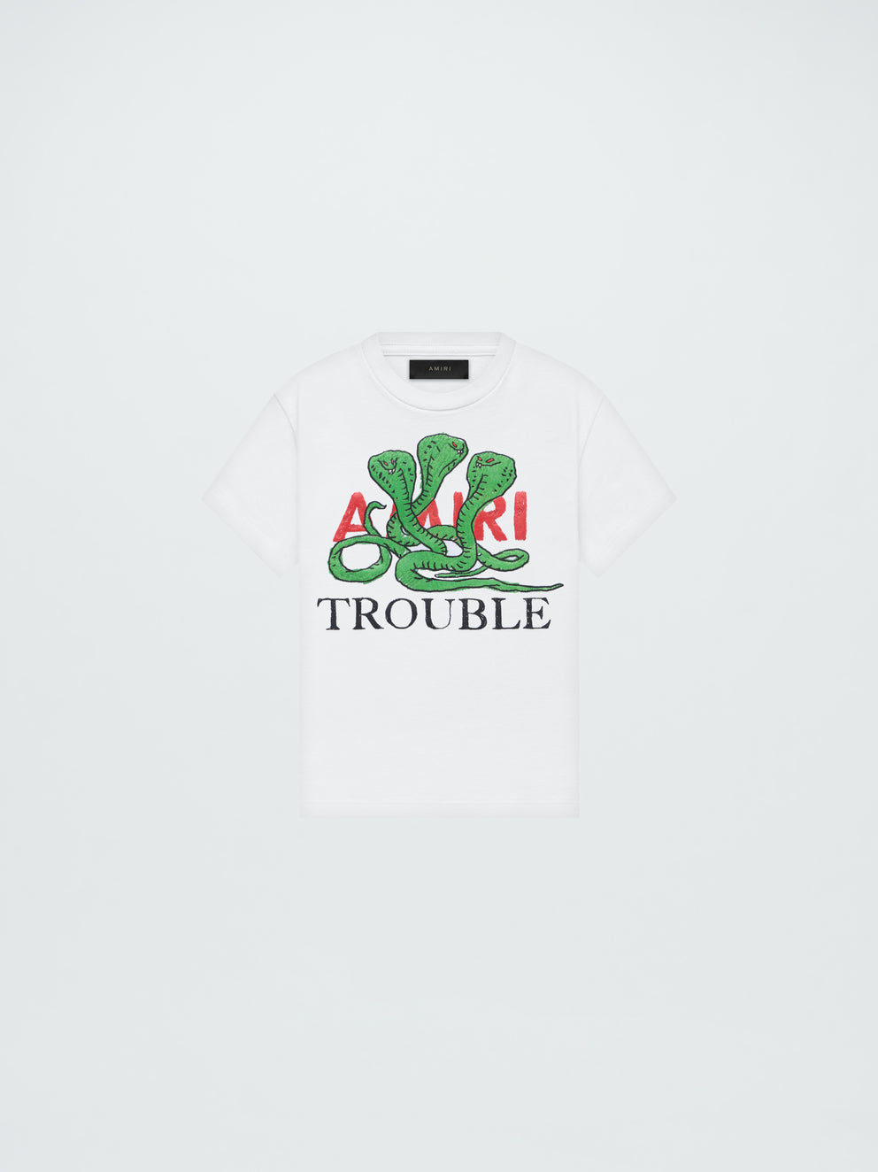 Camisetas Running Amiri Trouble Niños Blancas | 1560KGUNB