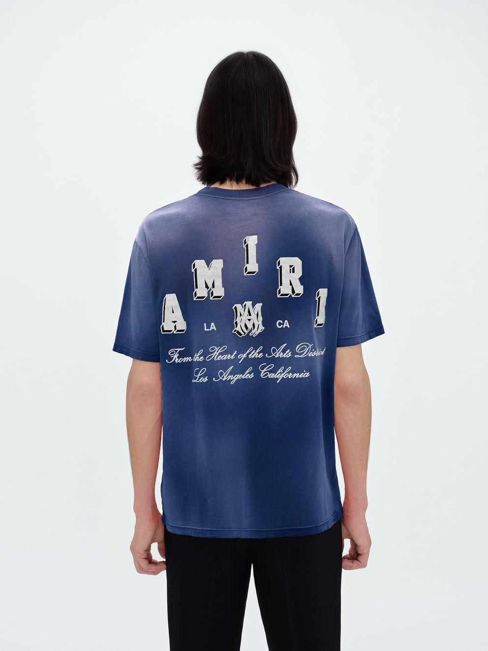 Camisetas Running Amiri Vintage Collegiate Hombre Azules | 0476CAERD