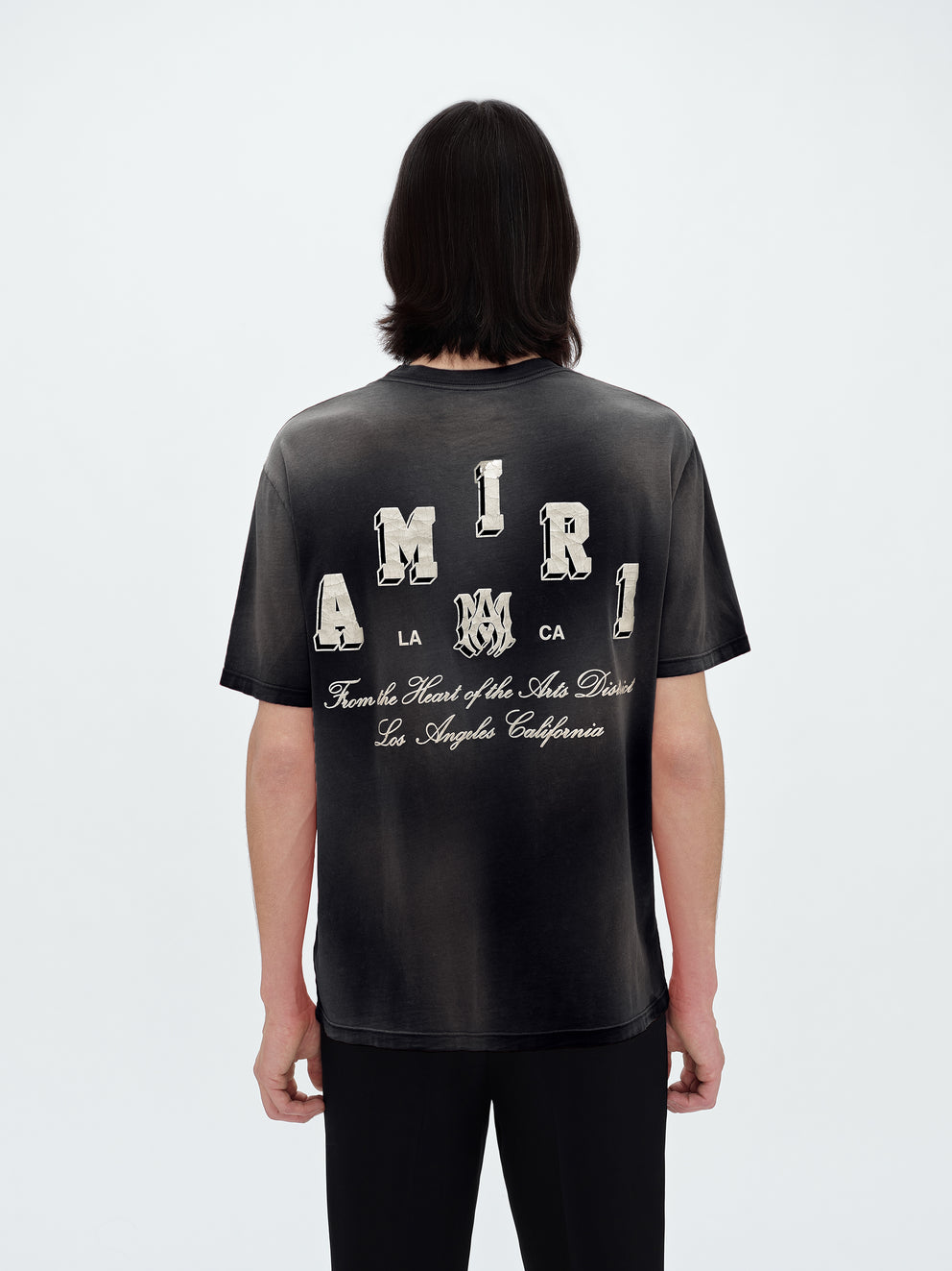 Camisetas Running Amiri Vintage Collegiate Hombre Negras | 4589PHRYS