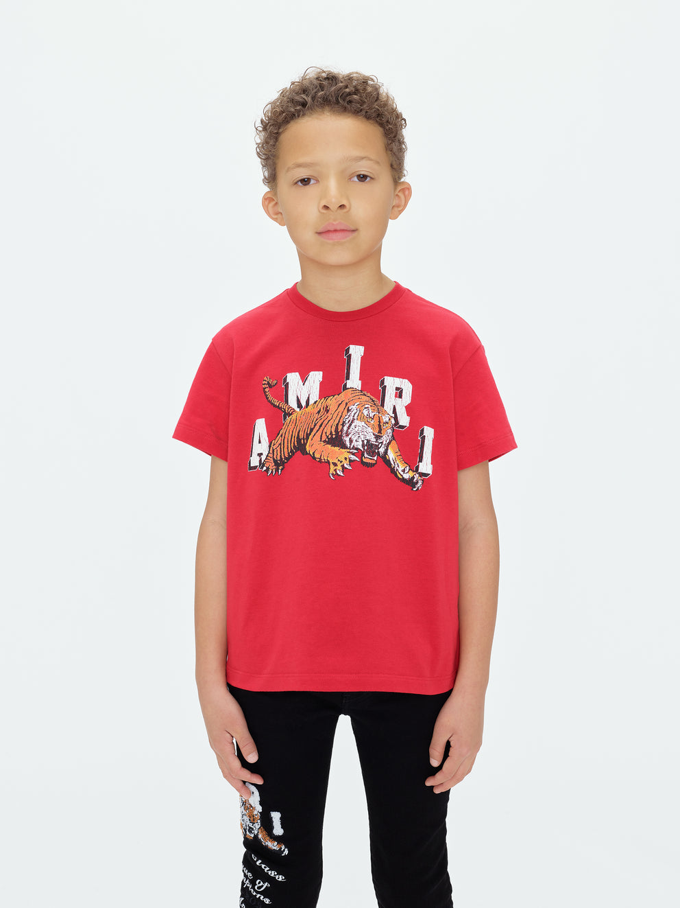 Camisetas Running Amiri Vintage Tiger Niños Rojas | 8407EWMCZ