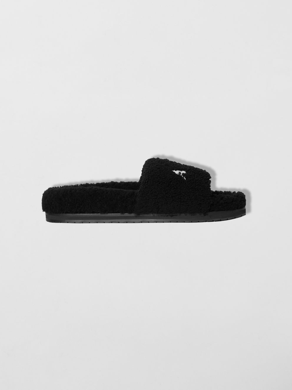 Chanclas Amiri Shearling Lux Pantuflas Hombre Negras | 2760XQFMO