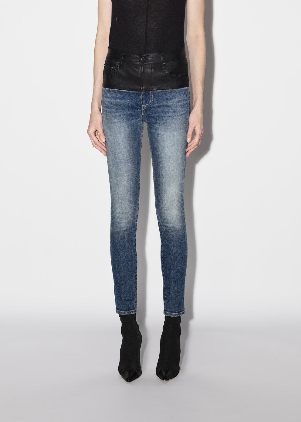 Jeans Amiri Híbrido Flaco W/ Mujer Negras Indigo Oscuro | 9478WMQHF