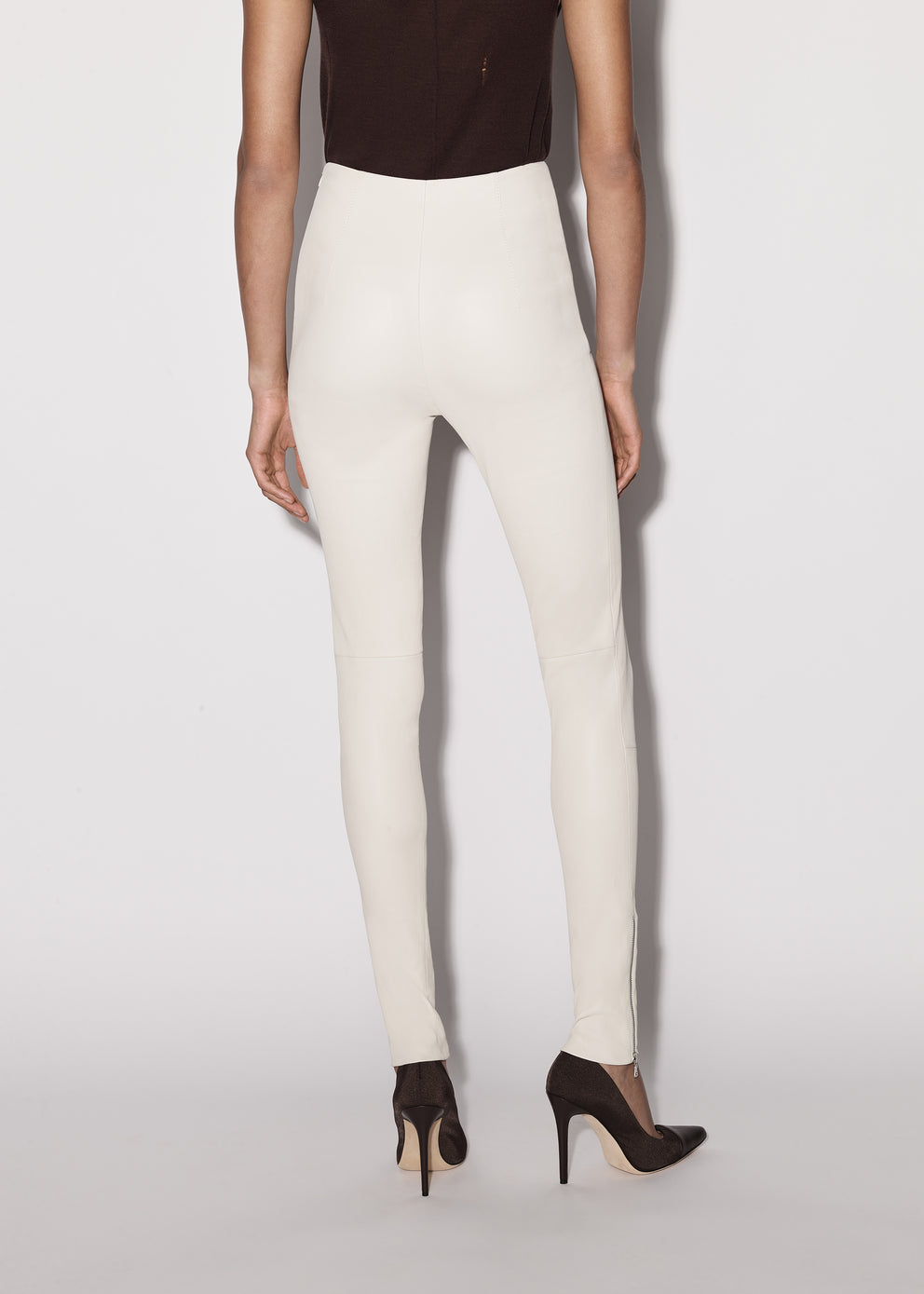 Leather Amiri Cuero Legging Mujer Alabaster | 8624GYRFH