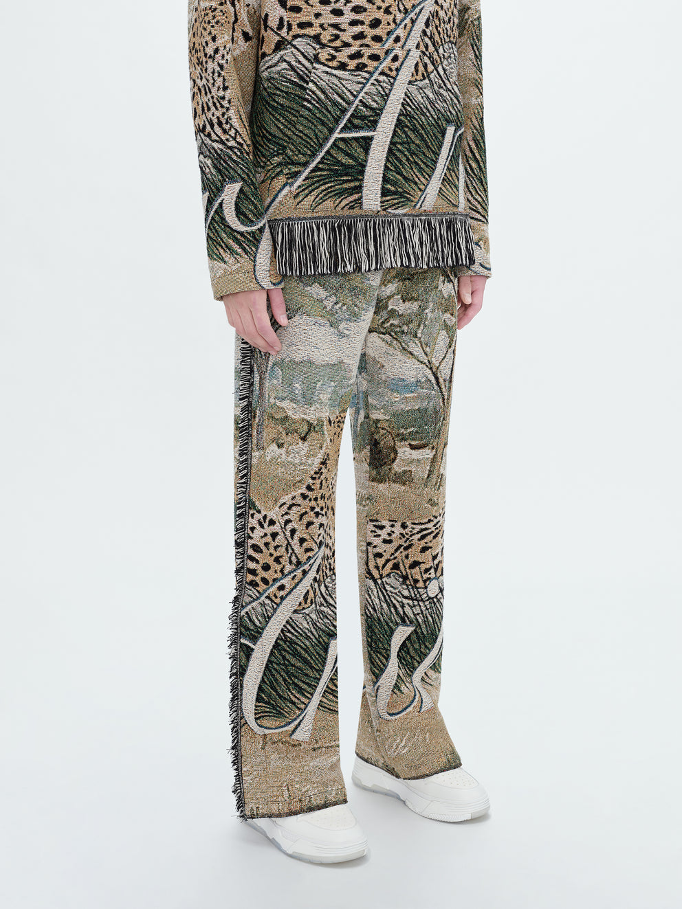 Pantalones Amiri Cheetah Tapestry Lounge Pant Hombre Beige | 9182OVLWS