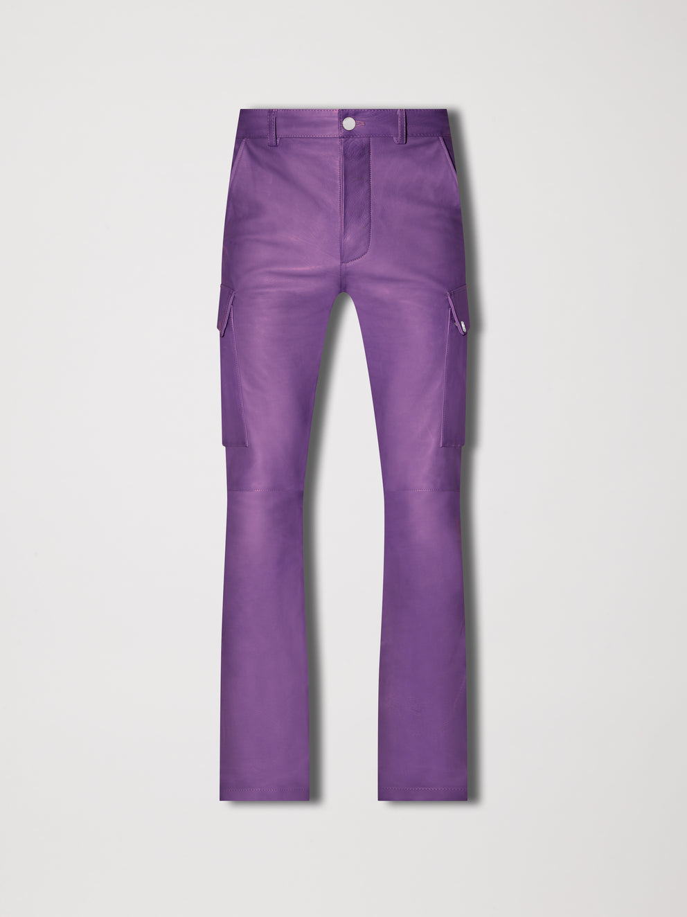 Pantalones Amiri Cuero Cargo Flare Hombre Moradas | 3584AWBQI