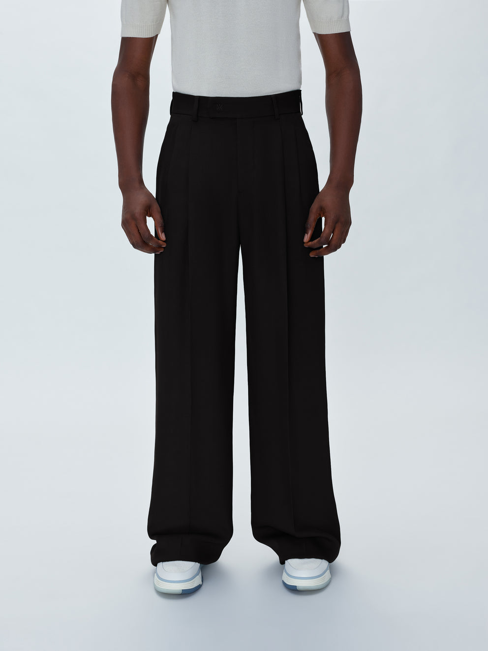 Pantalones Amiri Viscose Double Plisado Trousers Hombre Negras | 6291AJTPM