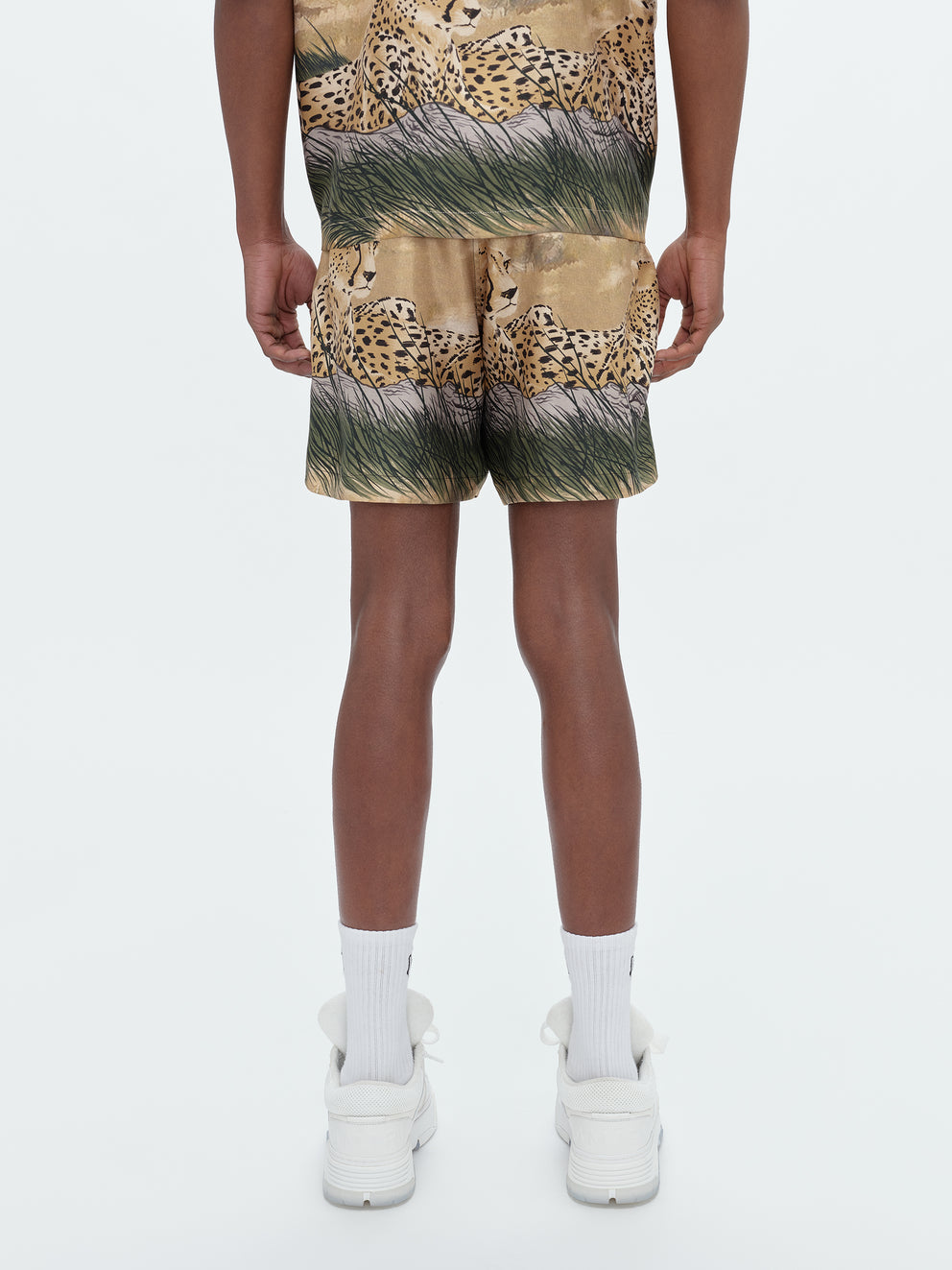 Pantalones Cortos Amiri Cheetah Print Drawstring Hombre Multicolor | 8601ONQLC