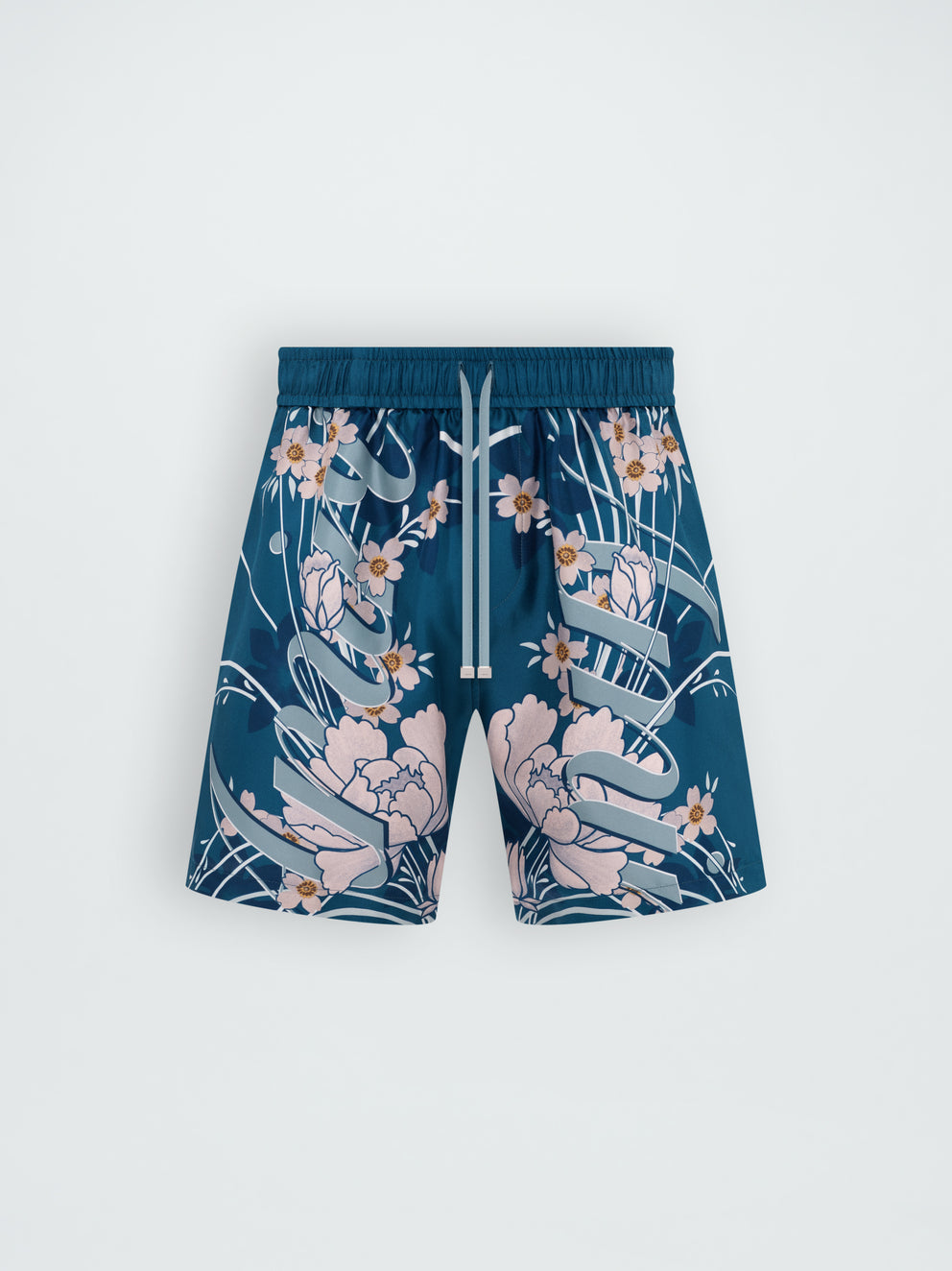 Pantalones Cortos Amiri Floral Drawstring Hombre Azules | 7231ORUYG