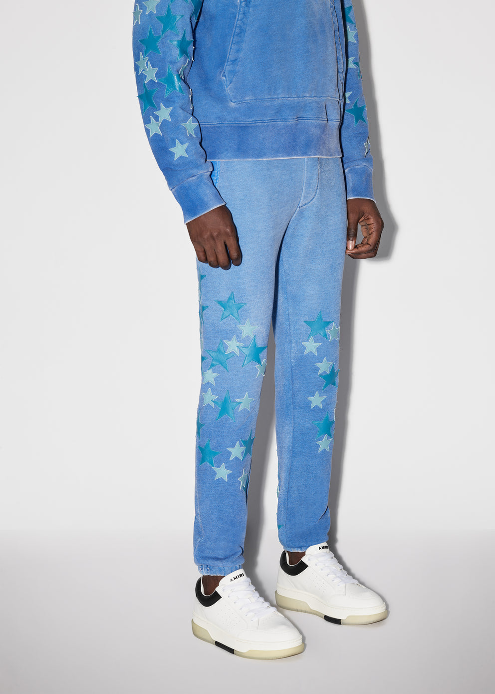Pantalones Deportivos Amiri Pigment Spray Star Hombre Rojas Azules | 1350WPNDV