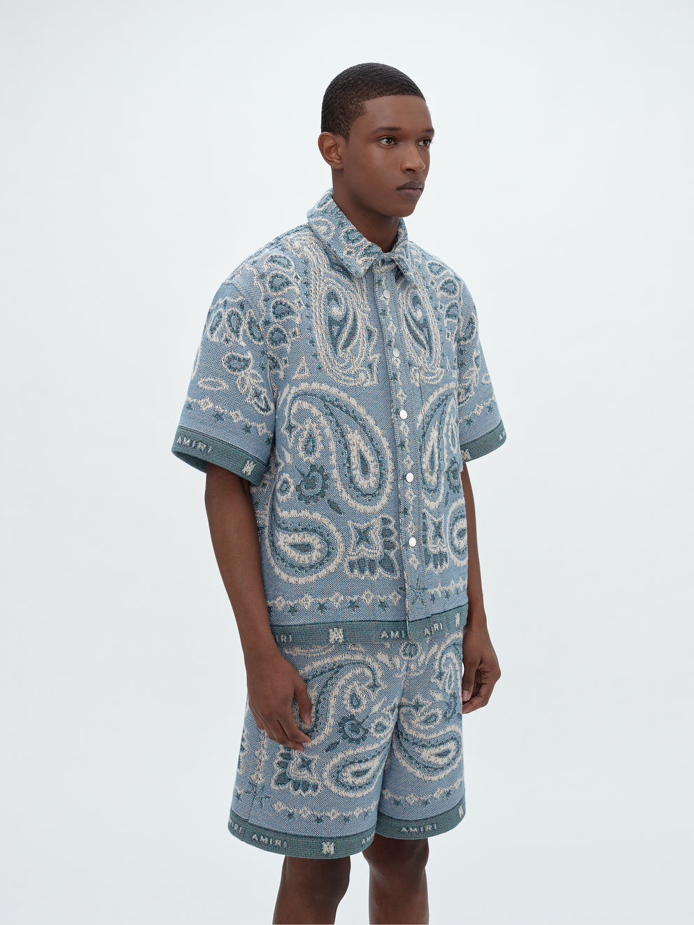 Prendas De Punto Amiri Tapestry Bandana Hombre Azules | 4813AUMRD