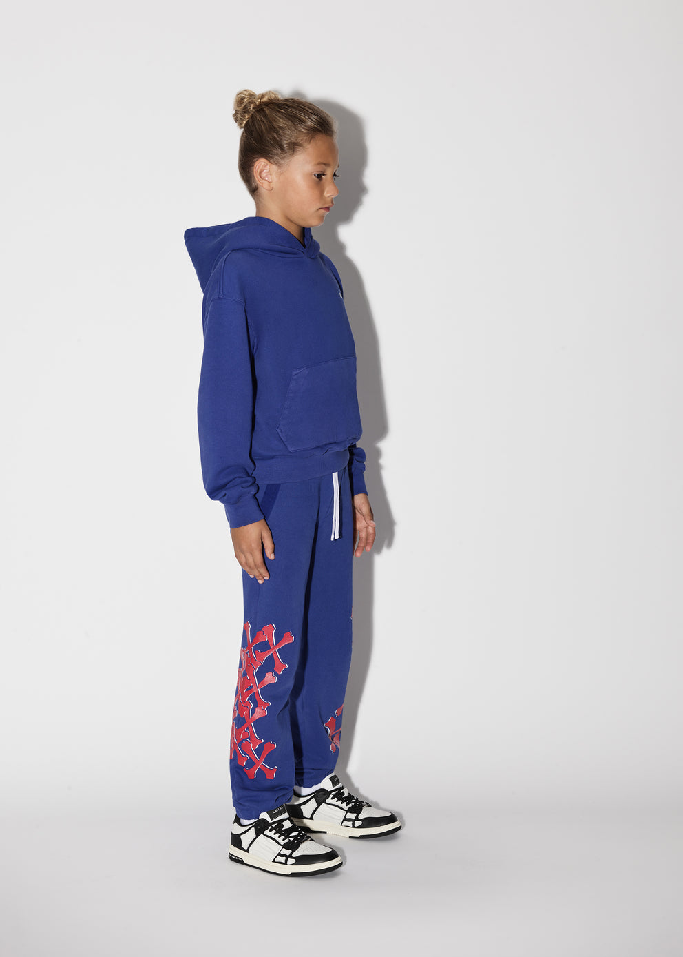 Sudaderas Amiri Bones Estampadas Hoodie Niños Azules | 5930LRIJA