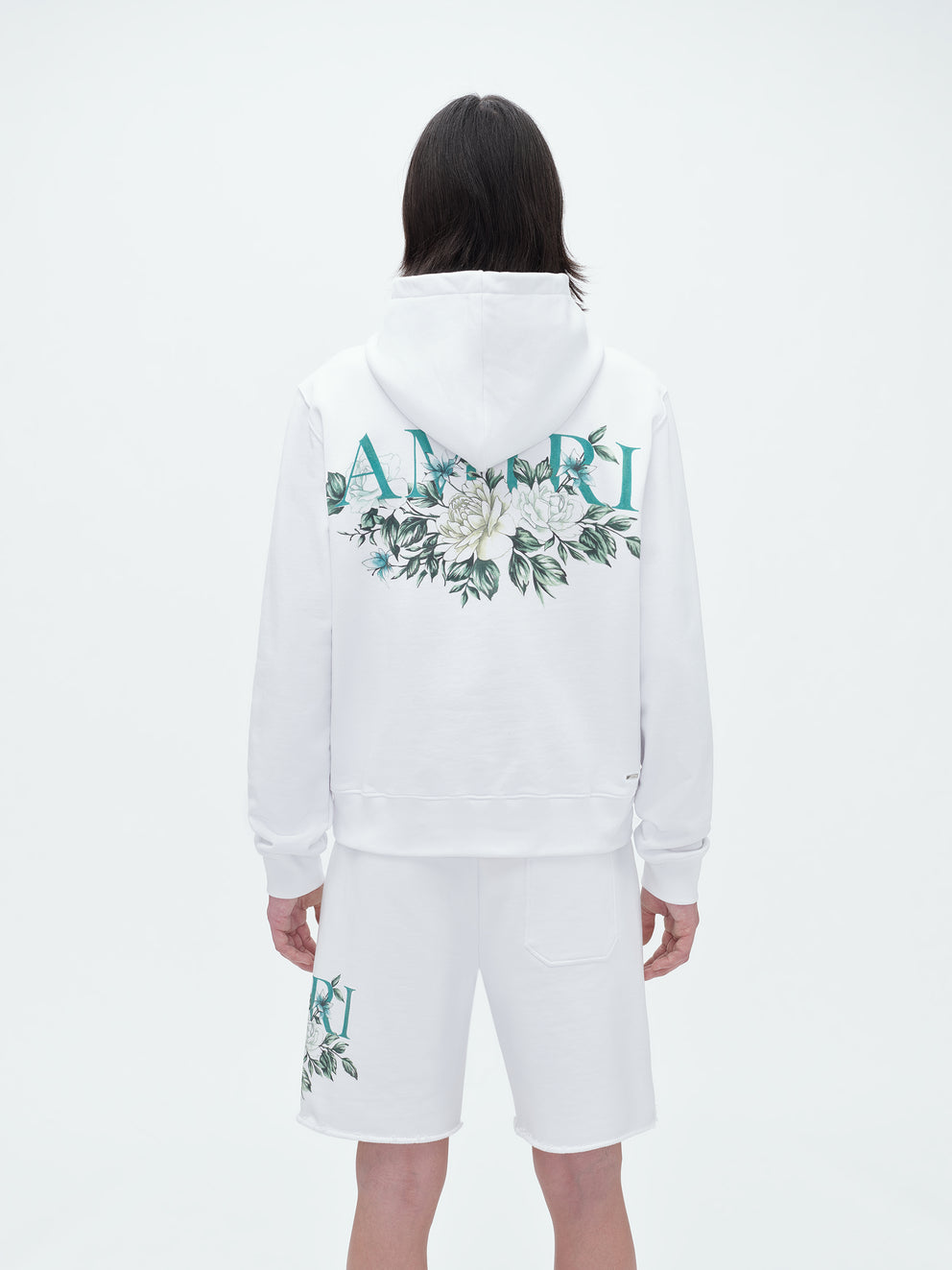 Sudaderas Amiri Floral Logo Hoodie Hombre Blancas | 9301WLIKV