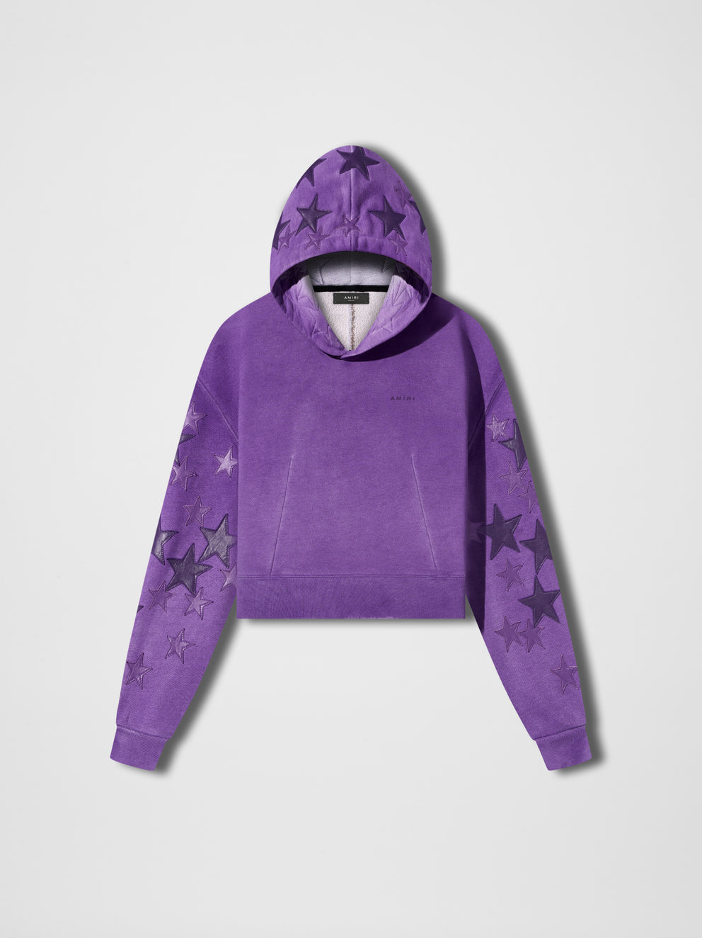 Sudaderas Amiri Stars Cropped Hoodie Mujer Moradas | 1739ALUDE