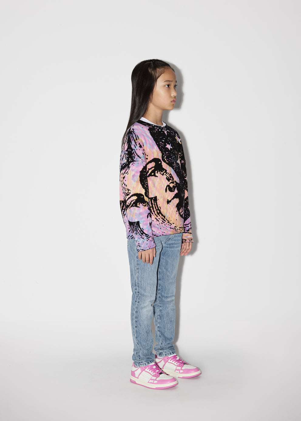 Sudaderas Amiri Tie Dye Moon Crew Niños Multicolor | 0615IJAQS