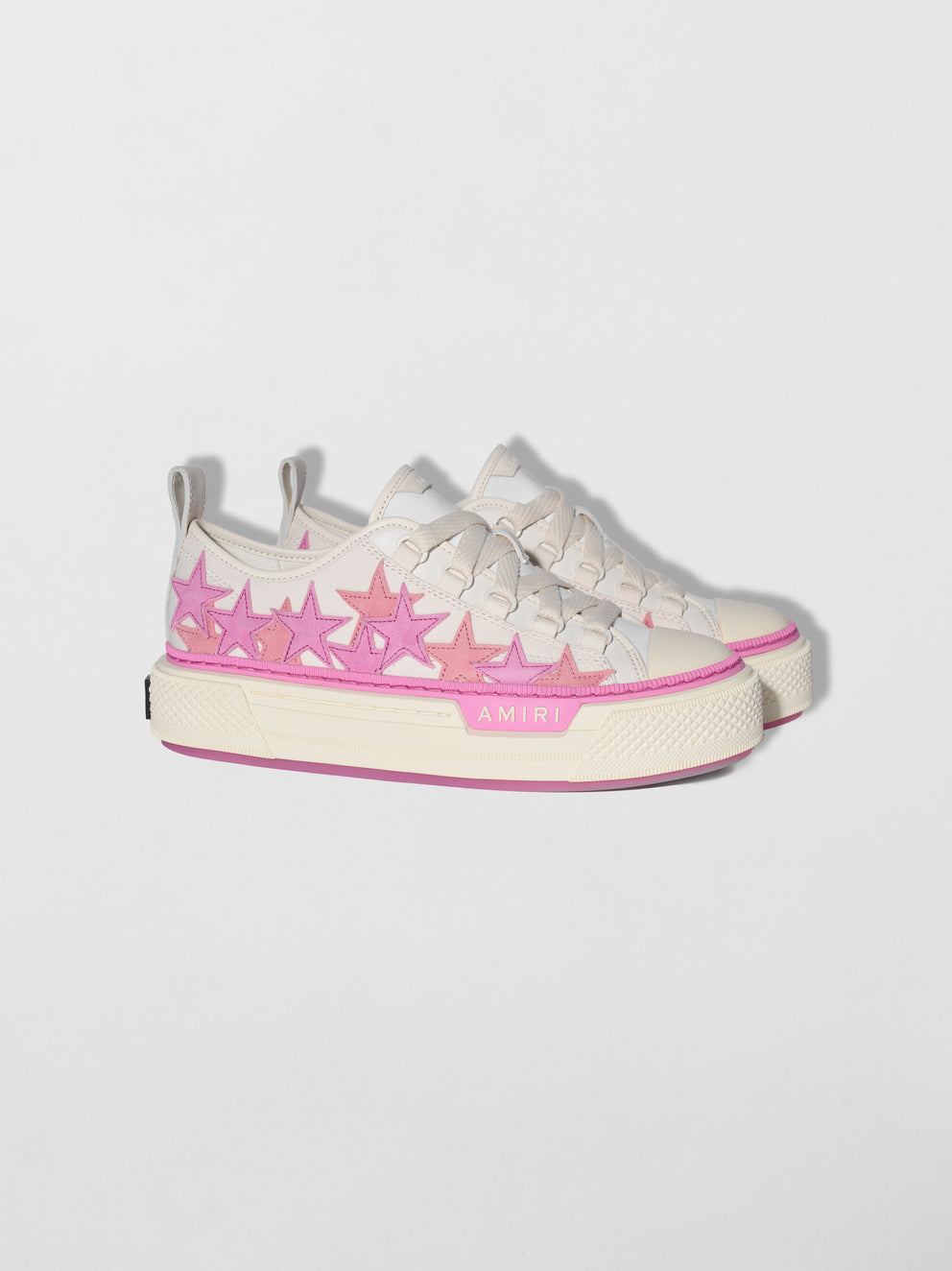 Zapatillas Amiri Stars Court Low Mujer Blancas Rosas | 9514SANID